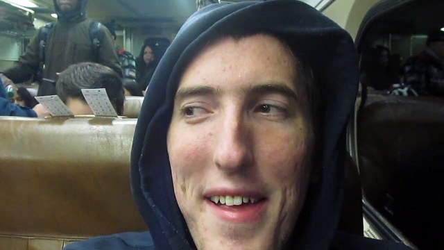 Overcrowded New Jersey Transit Train past Newark Penn Station