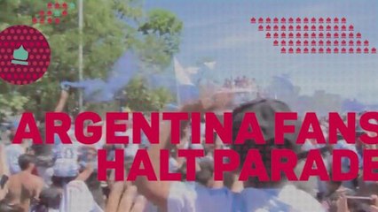 Argentina players parade abandoned after chaotic scenes