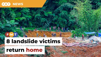 8 landslide victims allowed to return home