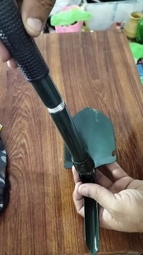 multipurpose folding shovel unboxing for camping gardening hiking fishing.