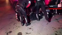 Konya'da ehliyetsiz şoför polise zor anlar yaşattı