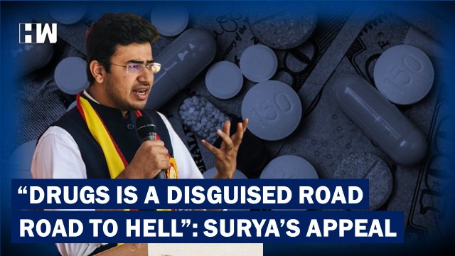 Drugs Corrodes Us BJP Bengaluru MP Tejasvi Surya's Appeal To Youth On Drugs Menace