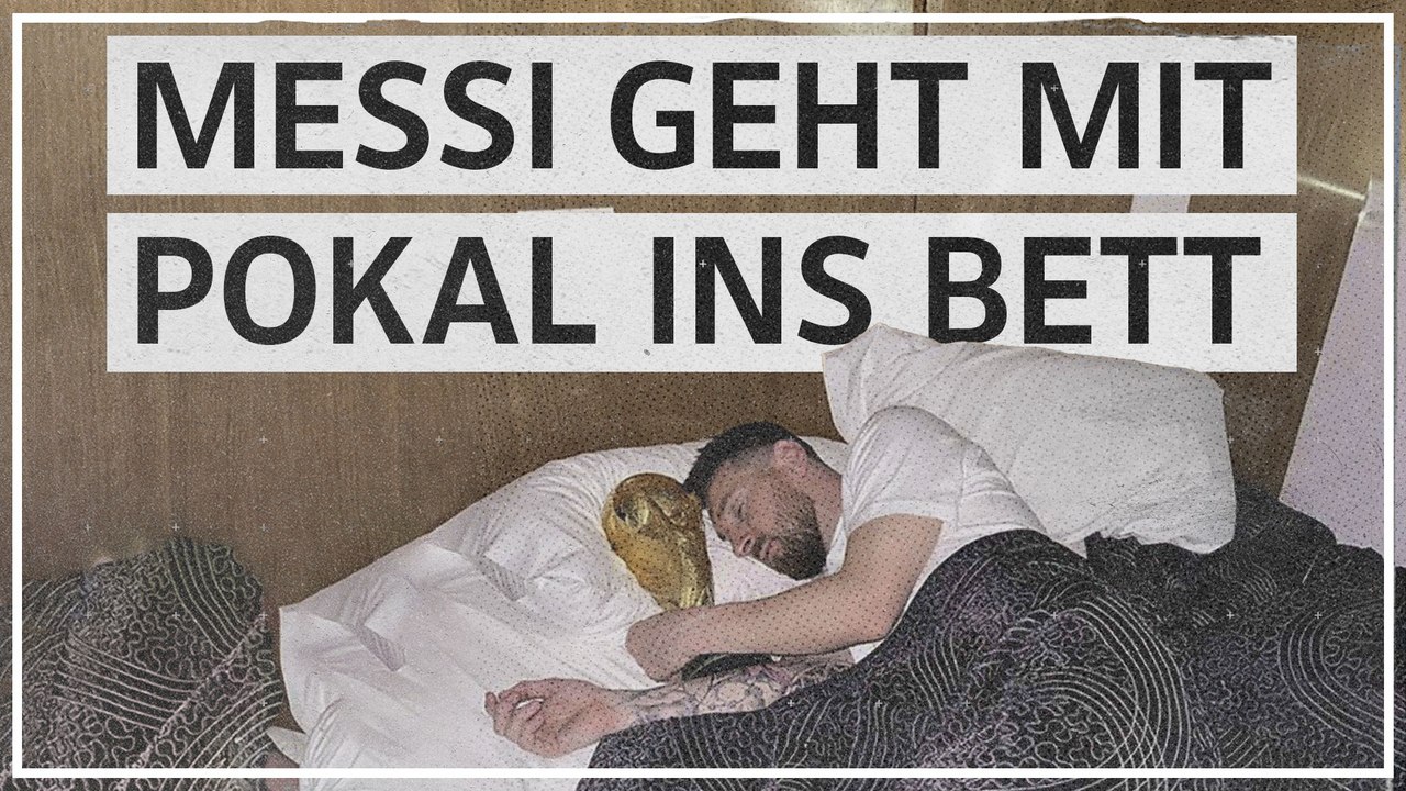 Messi: Im Bett mit dem Pokal