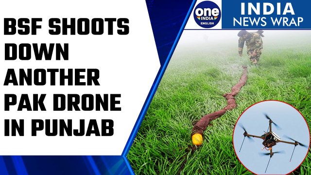 BSF shoots down Pak drone near Amritsar, seizes 25 heroinpackets near Fazilka | Oneindia News*News