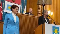 İYİ Parti'ye sürpriz katılım! Eski Devlet Bakanı Melda Bayer'e rozetini bizzat Akşener taktı