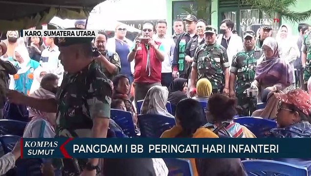 Peringatan Hari Infanteri TNI, Kodam I/BB Salurkan Sembako pada Warga Karo