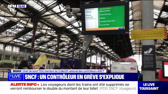 Ce qu'on souhaite, c'est une véritable reconnaissance de notre métier : ce chef de bord TGV s'explique à propos de la grève SNCF sur BFMTV