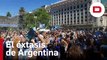 Aficionados argentinos celebran triunfo mundial