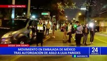 Seguridad del Estado llega a embajada de México tras autorización de asilo político a Lilia Paredes