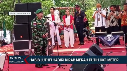 Habib Luthfi Hadiri Kirab Merah Putih 1001 Meter