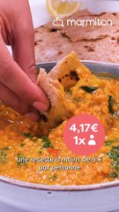 Dahl de lentilles corail épinards et lait de coco