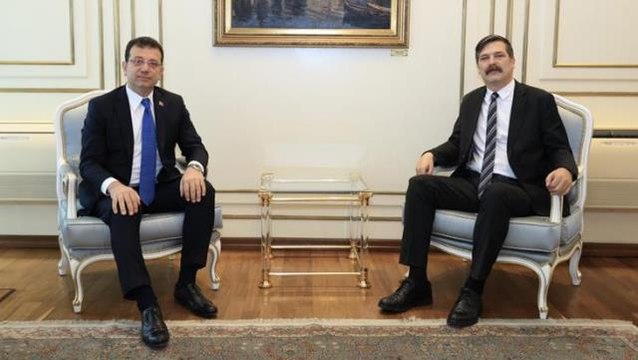 TİP Başkanı Erkan Baş'tan hapis cezası verilen Ekrem İmamoğlu'na destek ziyareti