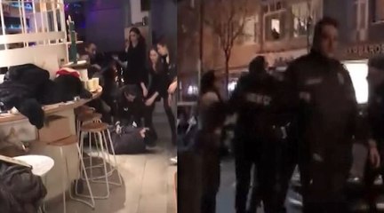 Beşiktaş'ta gürültü kavgası kamerada