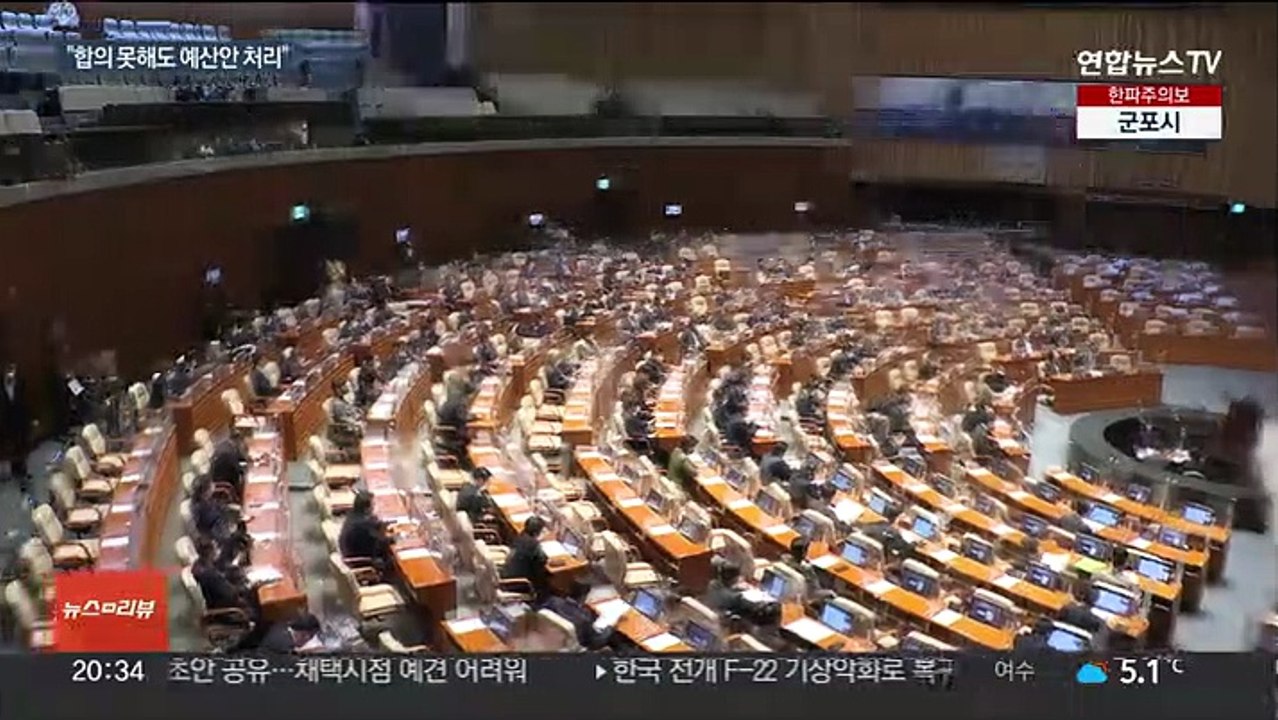 김의장, 여야에 최후통첩…"합의 못해도 23일 예산안 처리"