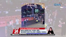 Mga rider ng isang app, bumibiyahe bilang habal-habal | 24 Oras