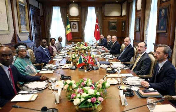 Cumhurbaşkanı Erdoğan, Senegal Cumhurbaşkanı Macky Sall onuruna öğle yemeği verdi