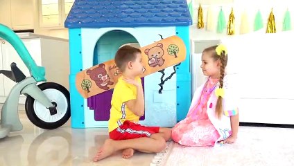 Diana and Roma - funny stories with sticky tape