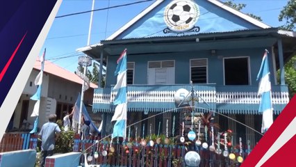 Gandrungi Timnas Argentina, Warga Polewali Mandar Ini Sulap Rumahnya Bernuansa Biru Putih
