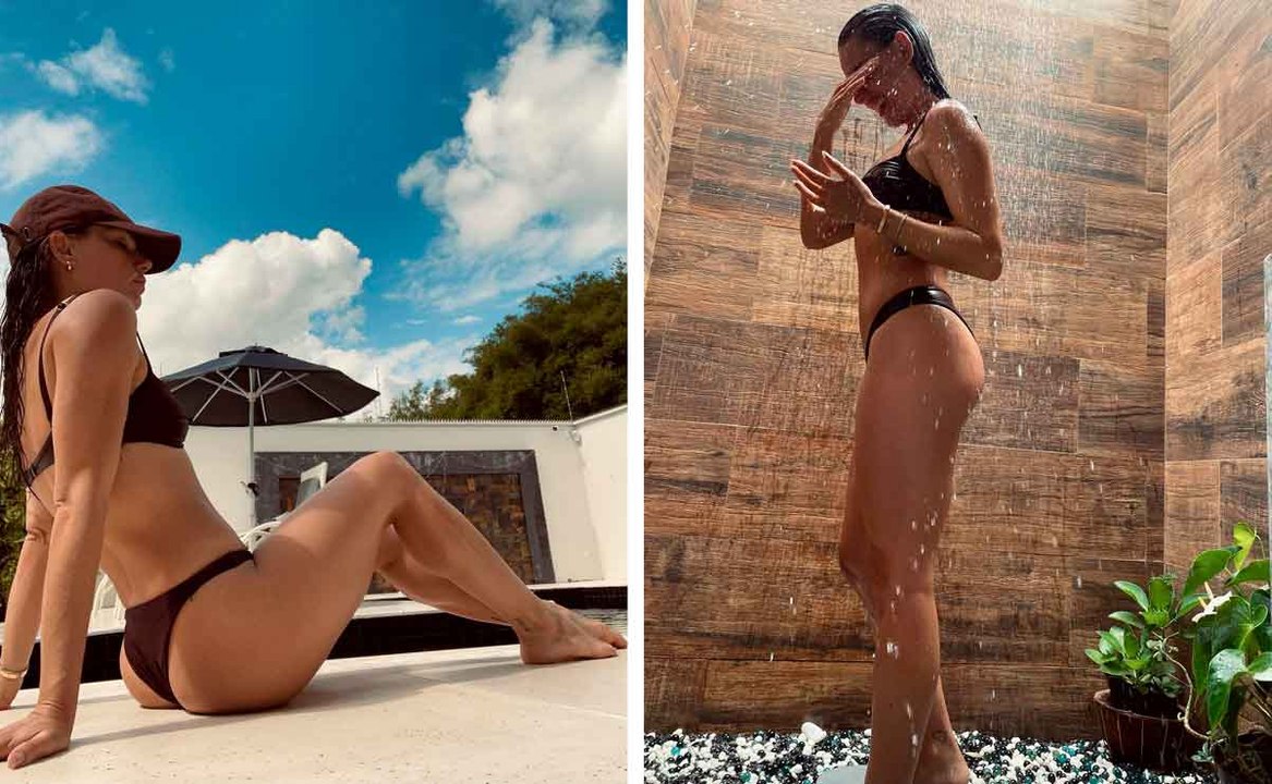 De biquíni fio-dental, Isis Valverde causa nas redes sociais em ângulo ousado