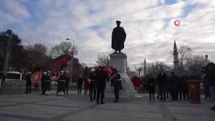 Atatürk'ün Edirne'ye gelişinin 92'nci yılı törenle kutlandı