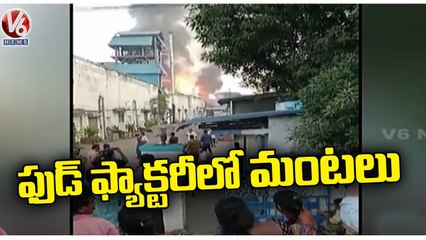 Massive Fire Mishap At Food Factory | AP | V6 News