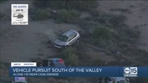 Vehicle pursuit ends in crash on I-10 south of Phoenix