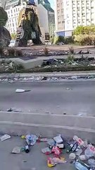 Así quedó la zona del Obelisco en Argentina tras festejos de la selección