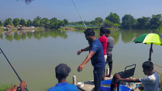 Look The Big Monster Catla Fish Big Catla Fish Hunting The hook And Fishing Rod