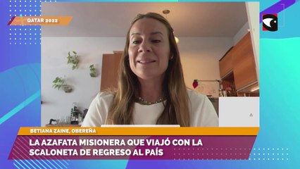 La azafata misionera que viajó con la Scaloneta de regreso al país