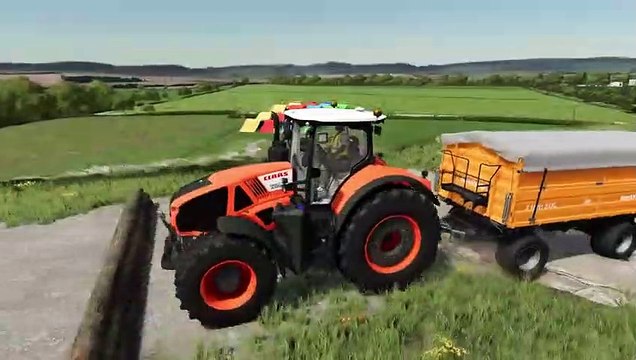 Farming Simulator 22 TRACTORS WITH TRAILERS (CLAAS & LAMBORGHINI) DEATH RUN