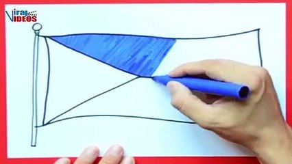 How to draw the National flag of Philippines Simple and Easy | Viral Videos