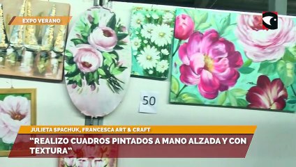 “Realizo cuadros pintados a mano alzada y con textura”