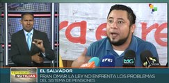 Movimientos sociales de El Salvador rechazan reforma de la Ley de Pensiones