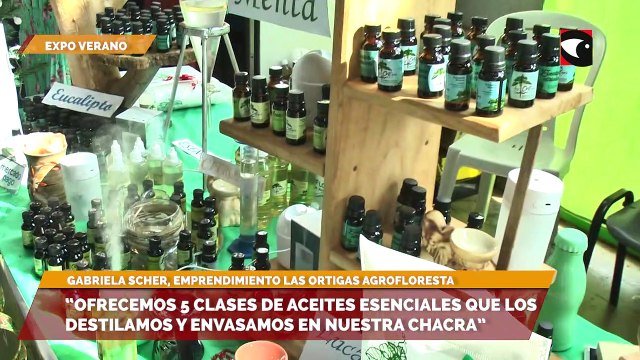 “Ofrecemos 5 clases de aceites esenciales que los destilamos y envasamos en nuestra chacra”