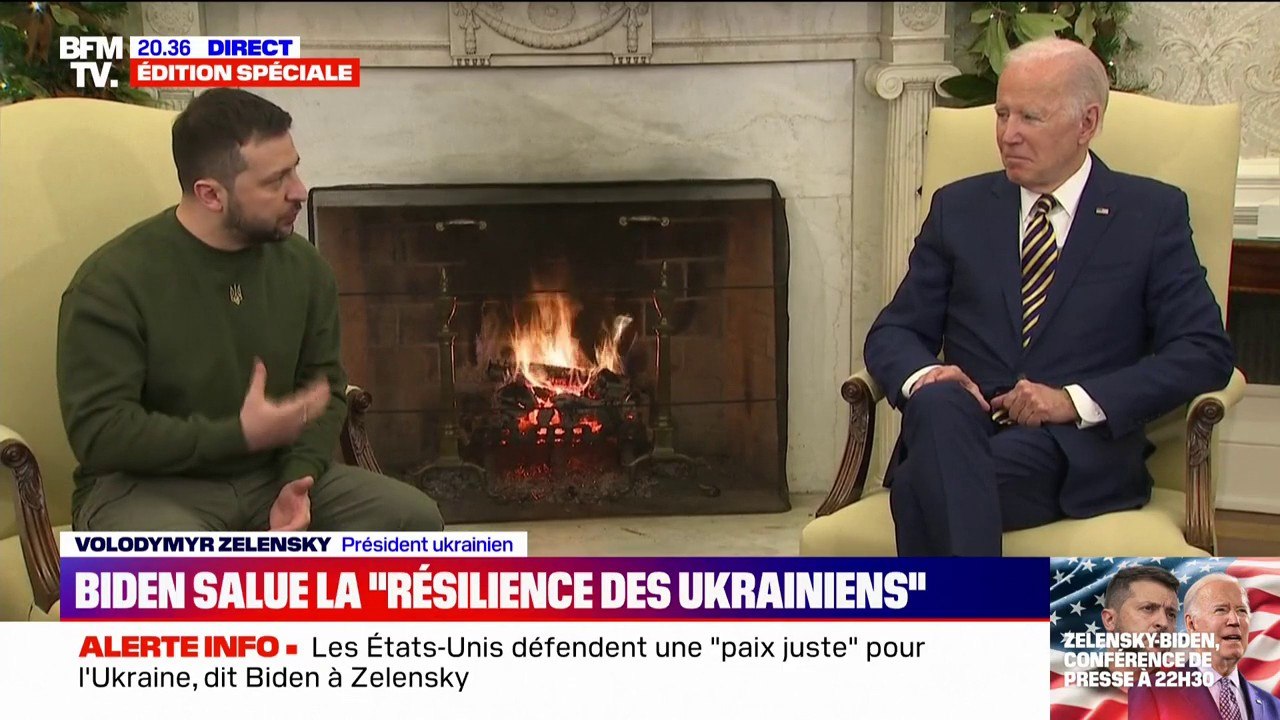 Volodymyr Zelensky exprime à Joe Biden sa "reconnaissance du fond du cœur" pour le soutien des États-Unis