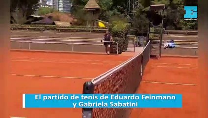 El partido de tenis de Eduardo Feinmann y Gabriela Sabatini