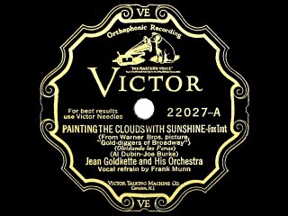 1929 Jean Goldkette Painting The Clouds With Sunshine Frank Munn vocal