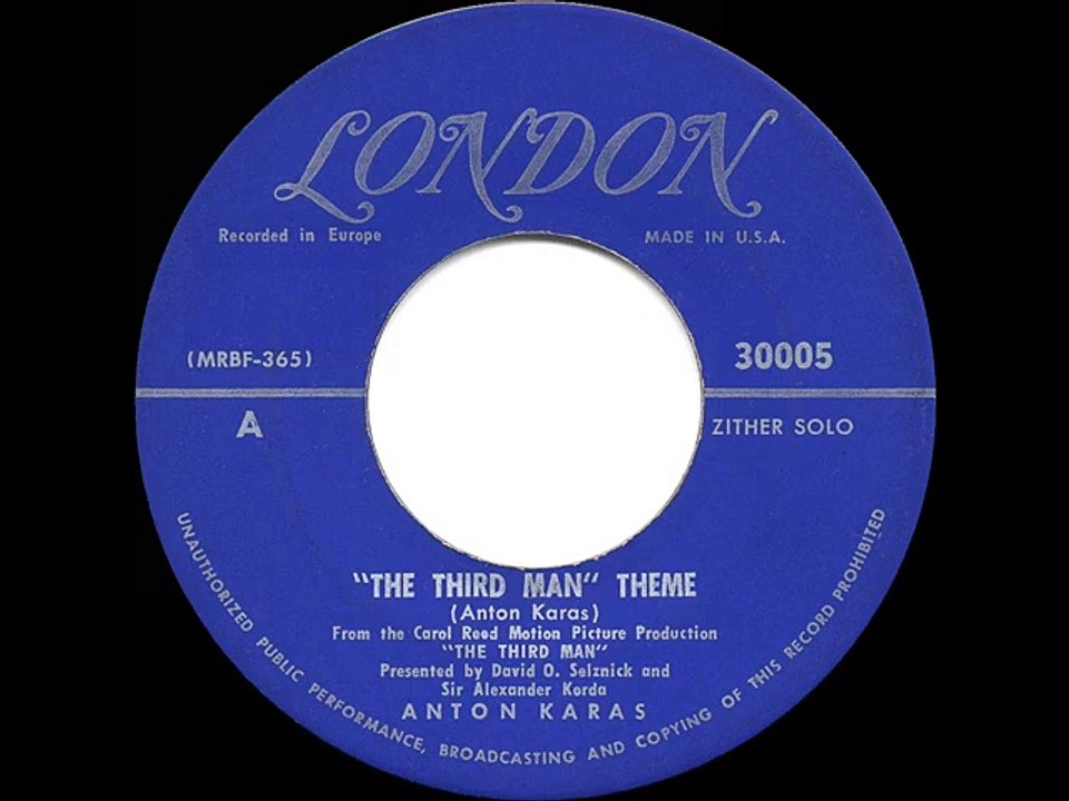 1950 The Third Man Theme  Anton Karas his original