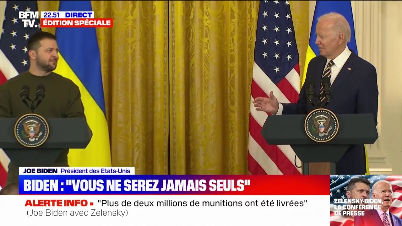 Joe Biden: "Je me réjouis de signer un projet de loi qui va débloquer 45 milliards de dollars pour l'Ukraine"