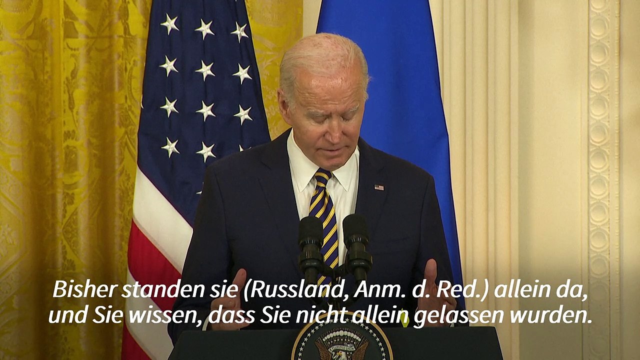 Biden an Selenskyj: 'Wir lassen Sie niemals allein'