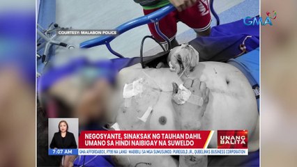 Negosyante, sinaksak ng tauhan dahil umano sa hindi naibigay na suweldo | UB