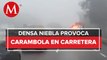 Neblina provoca dos accidentes en la autopista Veracruz-Puebla