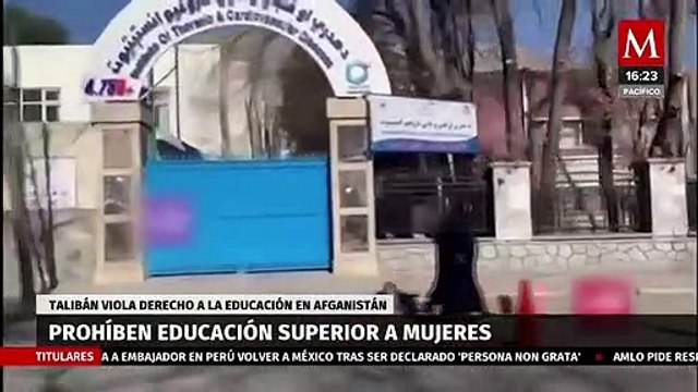 Talibanes prohíben a las mujeres estudiar la universidad en Afganistán