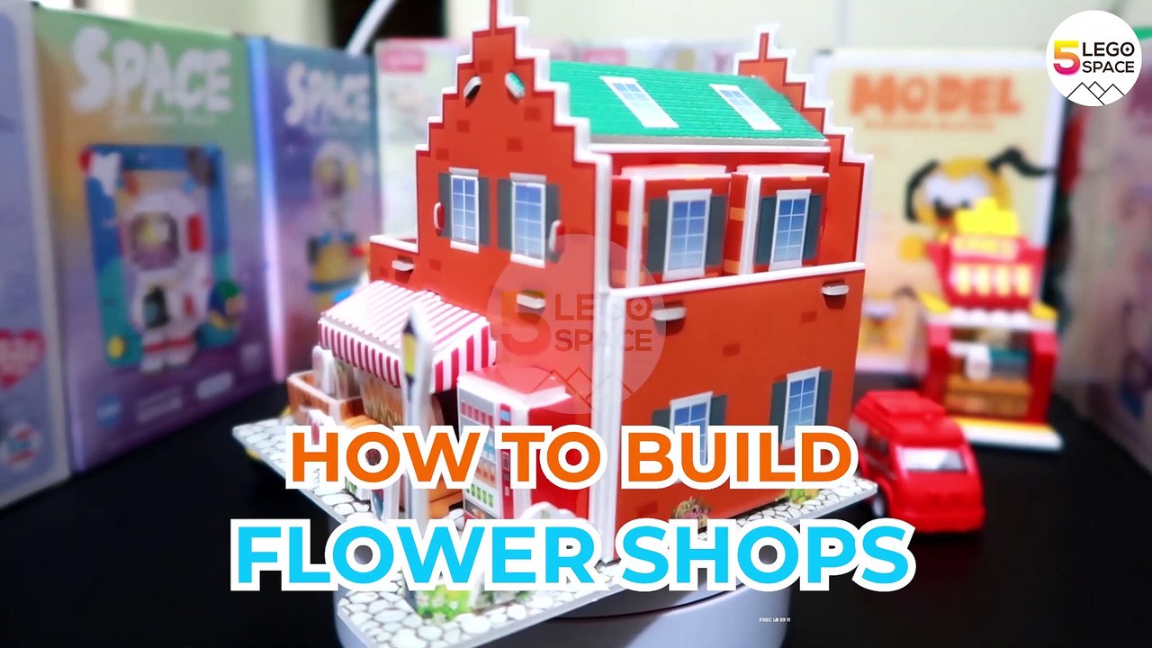 How to build flower shop with 3d puzzle
