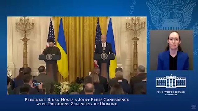 Полное видео пресс-конференции Зеленского и Байдена