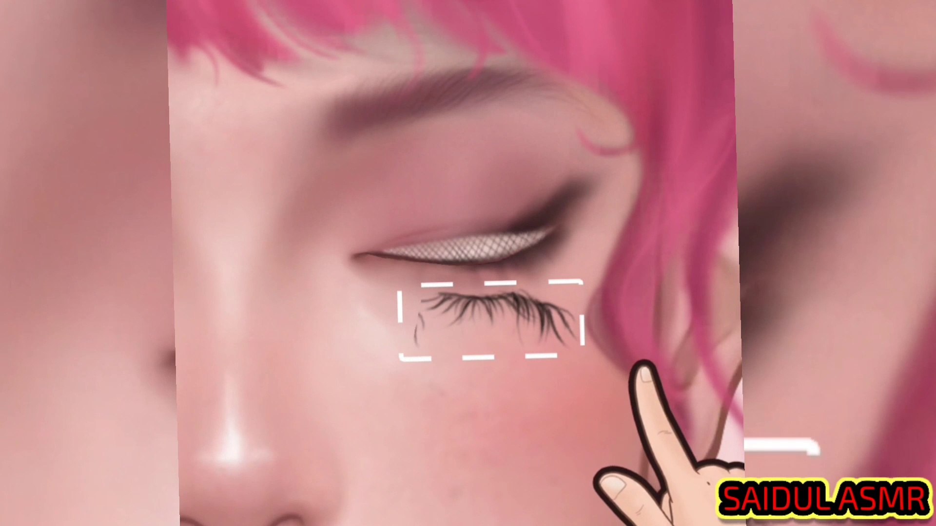 ⁣ASMR EYE MAKEUP HAIR STYLE ASMR//