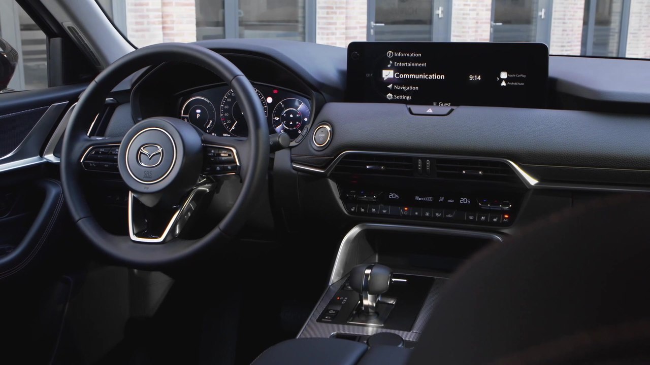 All-new 2022 Mazda CX-60 Interior Design in Soul Red Crystal in Germany