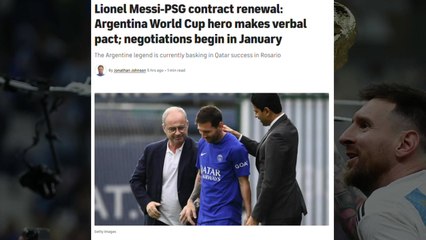 "월드컵 우승한 메시, 파리 생제르맹과 계약 연장 결정" / YTN