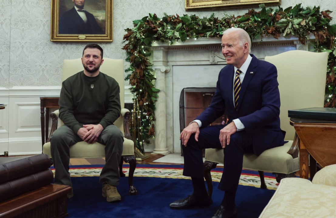 Ukrainian president Volodymyr Zelensky’s asks US President Joe Biden for ‘more missiles’