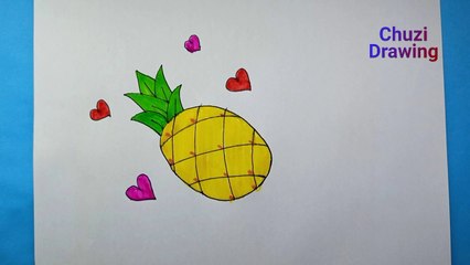 How To Draw A Pineapple  || How To Draw A Pineapple Step By Step